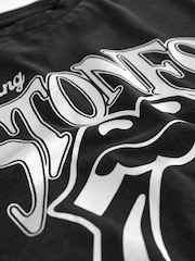 أسود معدني - تيشِرت Rolling Stones من القطن 100% تلبيس واسع (3 - 16 سنة) - صورة 7 من 7