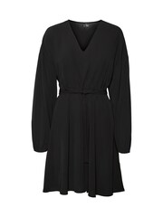 VERO MODA Black V-Neck Tie Waist Detail Dress - Image 5 of 5