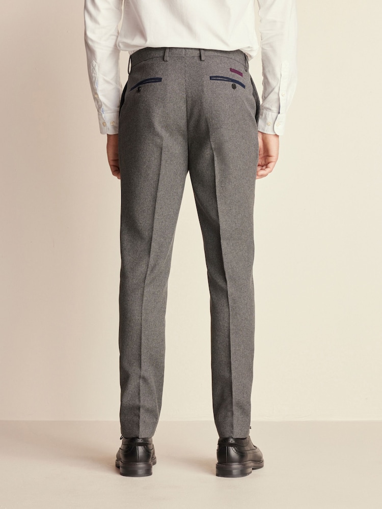 Grau - Strukturierte Anzughose in Slim Fit mit Besatz - Bild 2 von 9 Grau - Strukturierte Anzughose in Slim Fit mit Besatz - Bild 2 von 9