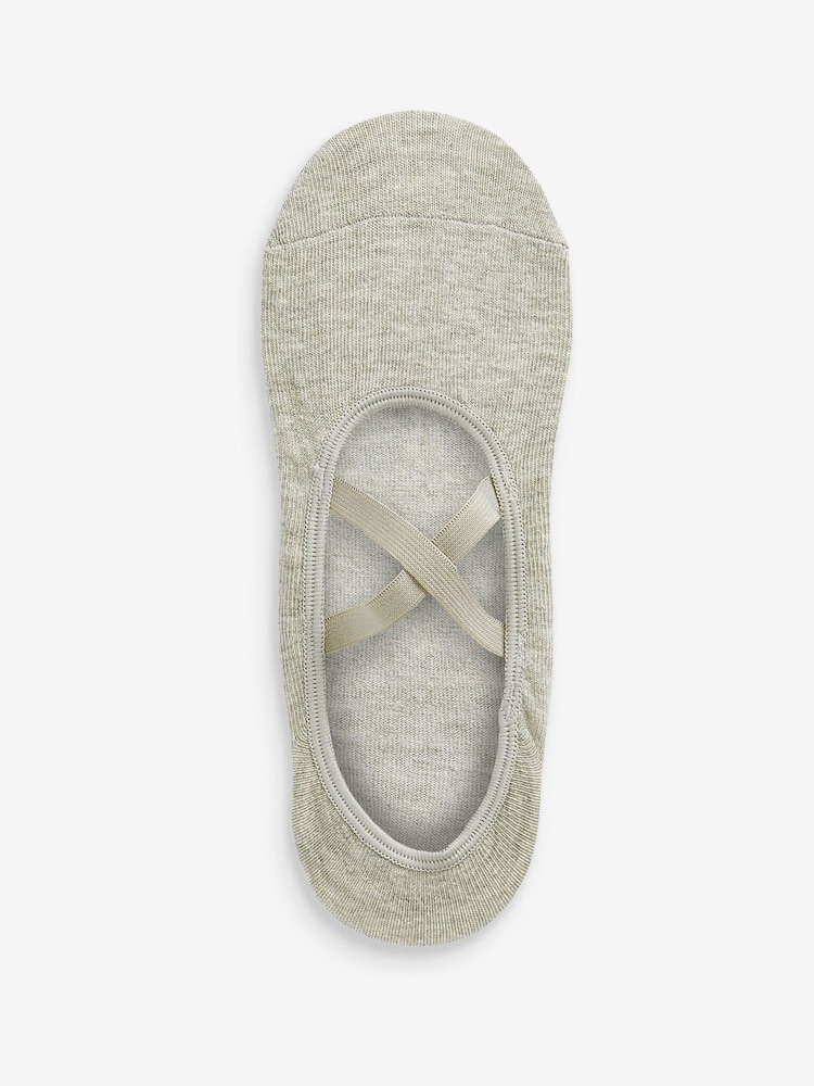 Black/Grey Yoga Footsies Two Pack - Image 1 of 6