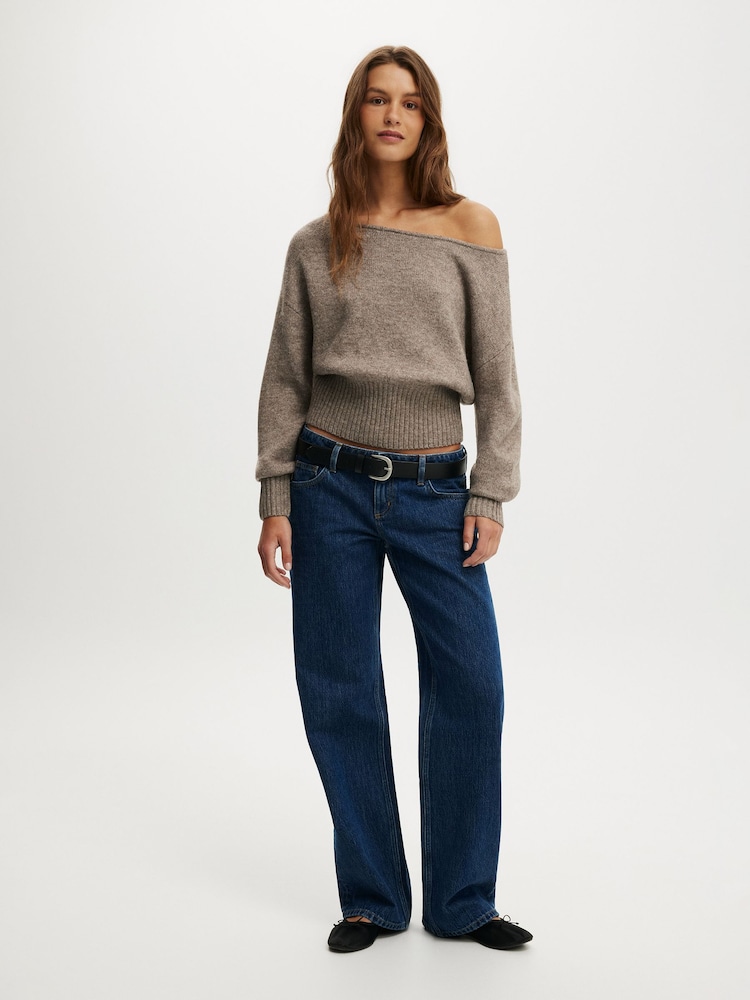 Cotton On Brown Softest Luxe Off Shoulder Cardigan - Image 1 of 4