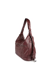 Pavers Burgundy Red Convertible Shoulder Bag Backpack - Image 3 of 6