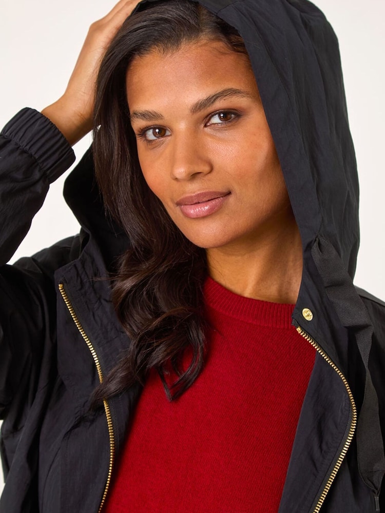 Roman Black Shower Resistant Rain Jacket - Image 5 of 5
