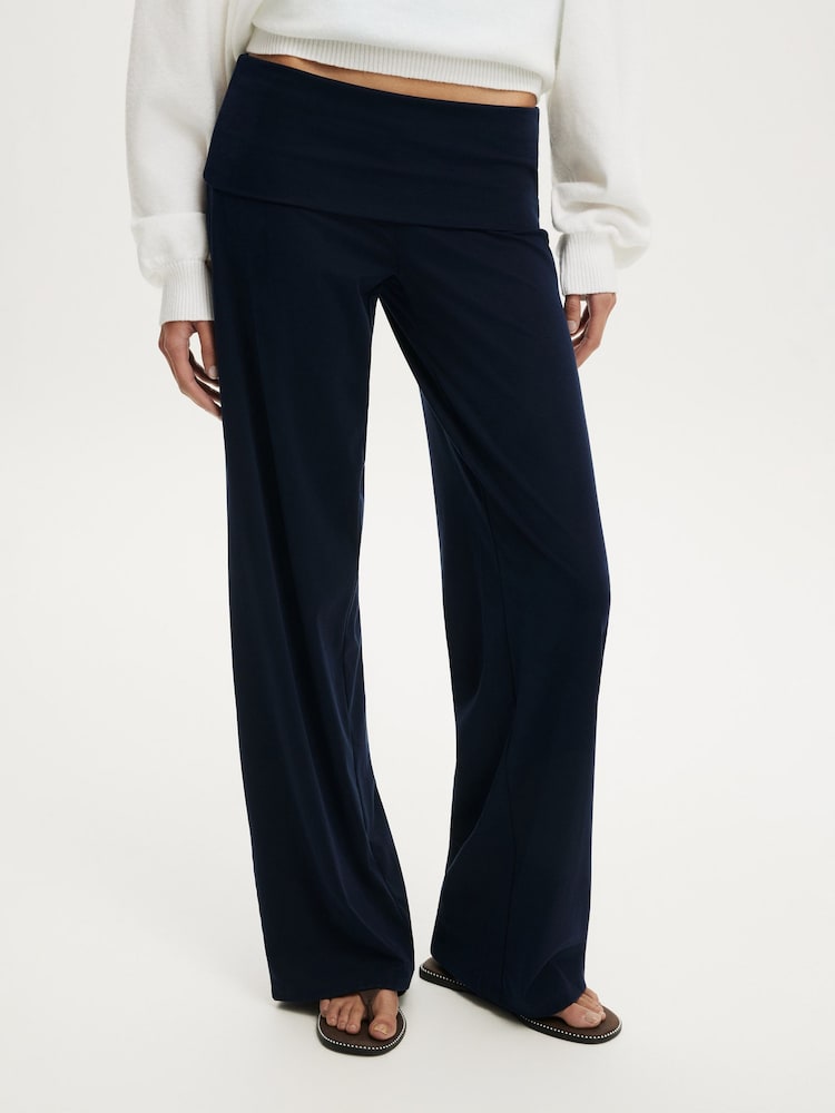 Cotton On Blue Honey Fold Over Pants - Image 1 of 5