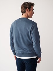 Blue Regular Fit Crew Sweatshirt - Image 3 of 7