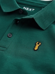 Dark Green Long Sleeve Polo Shirt (3-16yrs) - Image 3 of 3