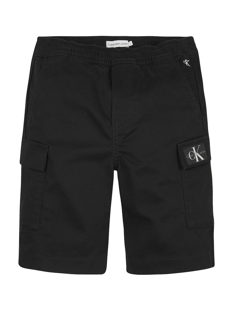 Calvin Klein Jeans Boys Black Cargo Shorts - Image 1 of 2 Calvin Klein Jeans Boys Black Cargo Shorts - Image 1 of 2