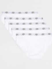River Island White Ground Girls Briefs 5 Pack - Image 2 of 3