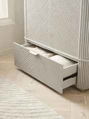 Light Grey Valencia Marble Mango Wood Double, 1 Drawer Wardrobe - Image 4 of 9