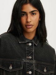 Cotton On Black Original Denim Jacket - Image 3 of 4