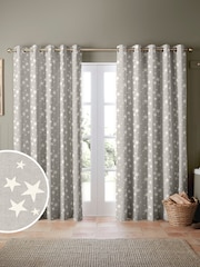 Emily Bond Pebble Grey 100% Cotton St Maws Made to Measure Curtains - Image 1 of 9
