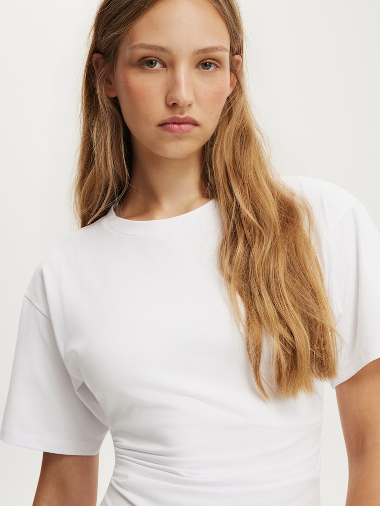 Cotton On White Boxy Tuck T-Shirt Mini Dress - Image 4 of 4 Cotton On White Boxy Tuck T-Shirt Mini Dress - Image 4 of 4