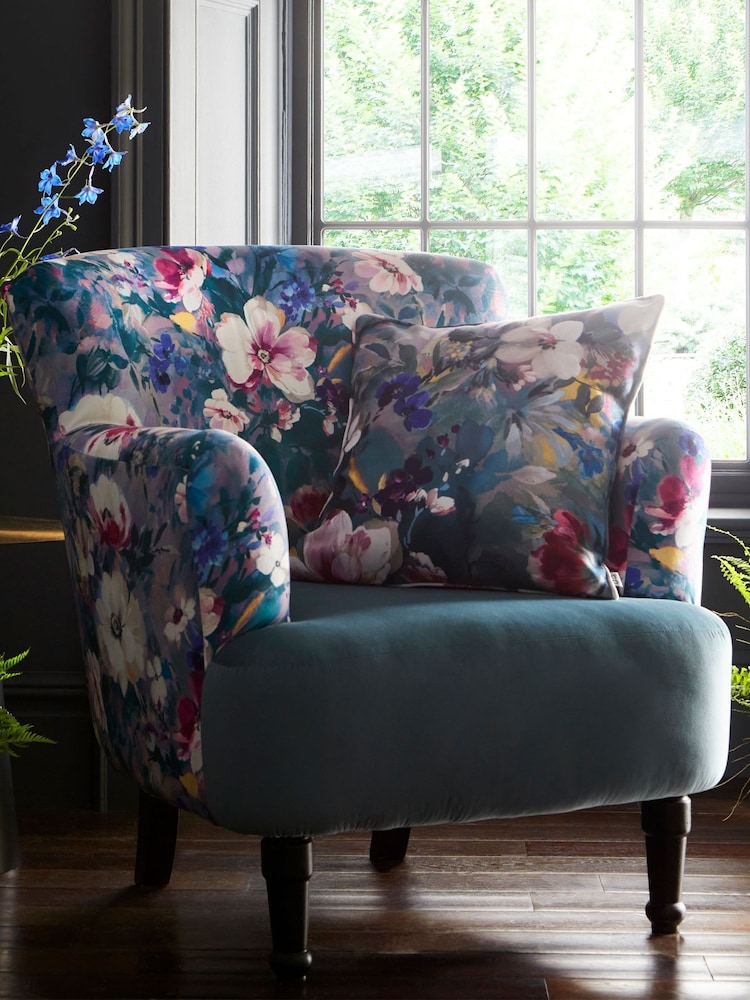 Clarke and Clarke Blue Dalston Chair - Image 1 of 5