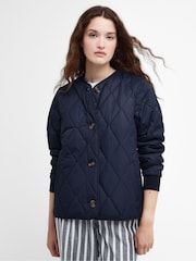 Barbour® Navy Coastal Bickland Diamond Quilted Jacket - Image 1 of 7