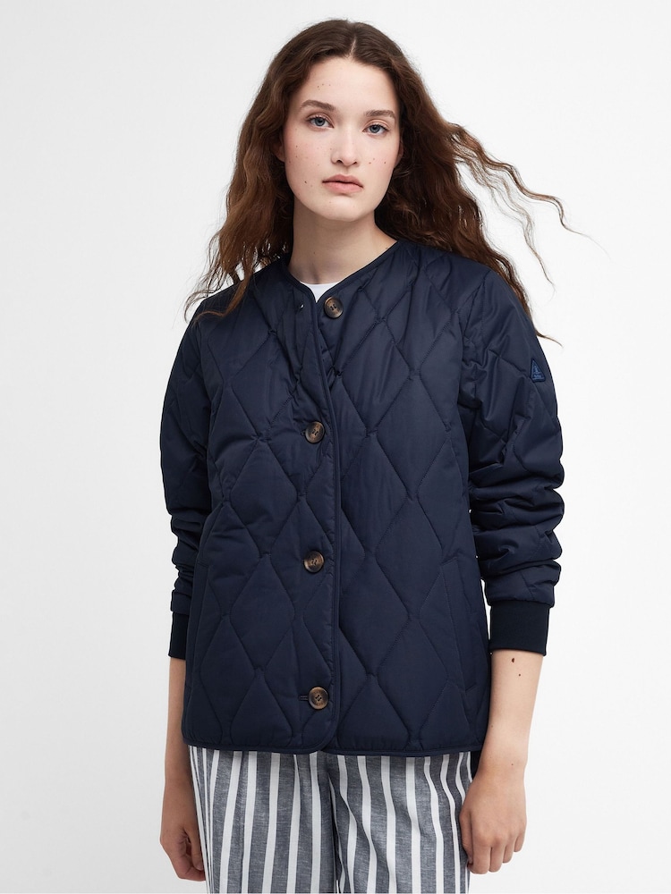 Barbour® Navy Coastal Bickland Diamond Quilted Jacket - Image 1 of 7