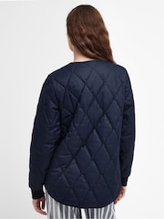 Barbour® Navy Coastal Bickland Diamond Quilted Jacket - Image 2 of 7