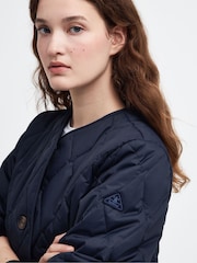 Barbour® Navy Coastal Bickland Diamond Quilted Jacket - Image 4 of 7