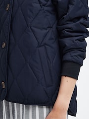 Barbour® Navy Coastal Bickland Diamond Quilted Jacket - Image 5 of 7