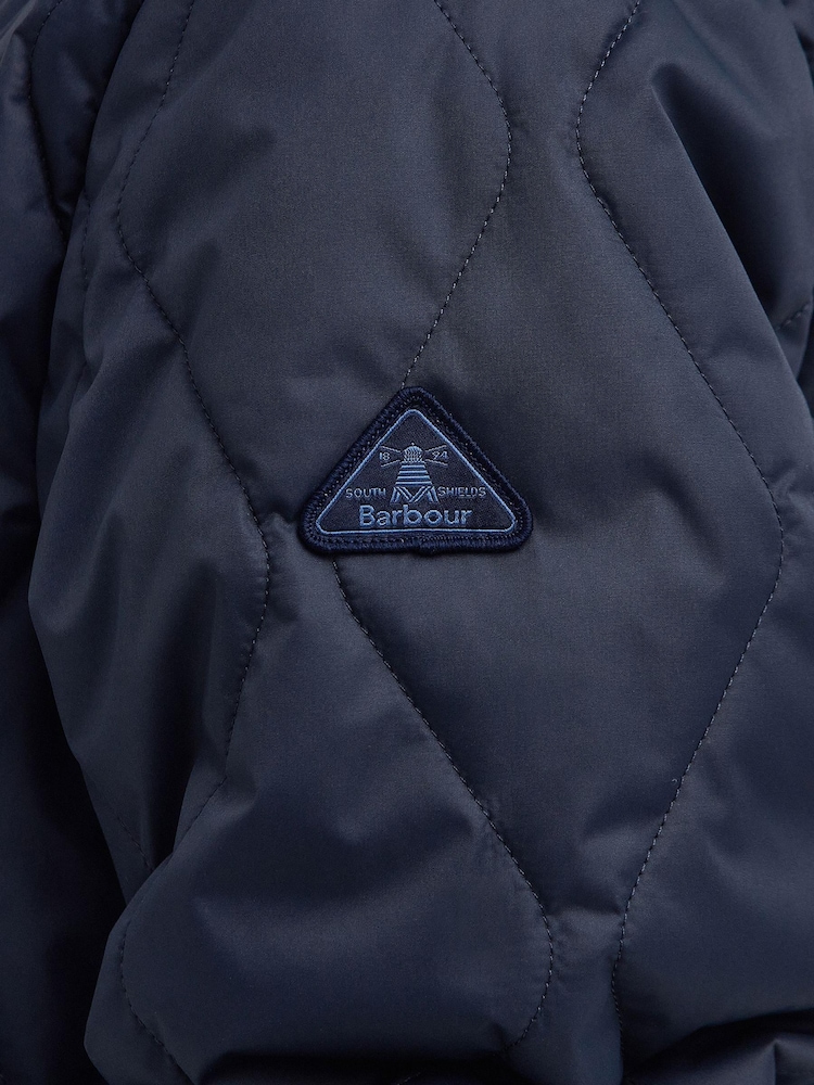 Barbour® Navy Coastal Bickland Diamond Quilted Jacket - Image 7 of 7