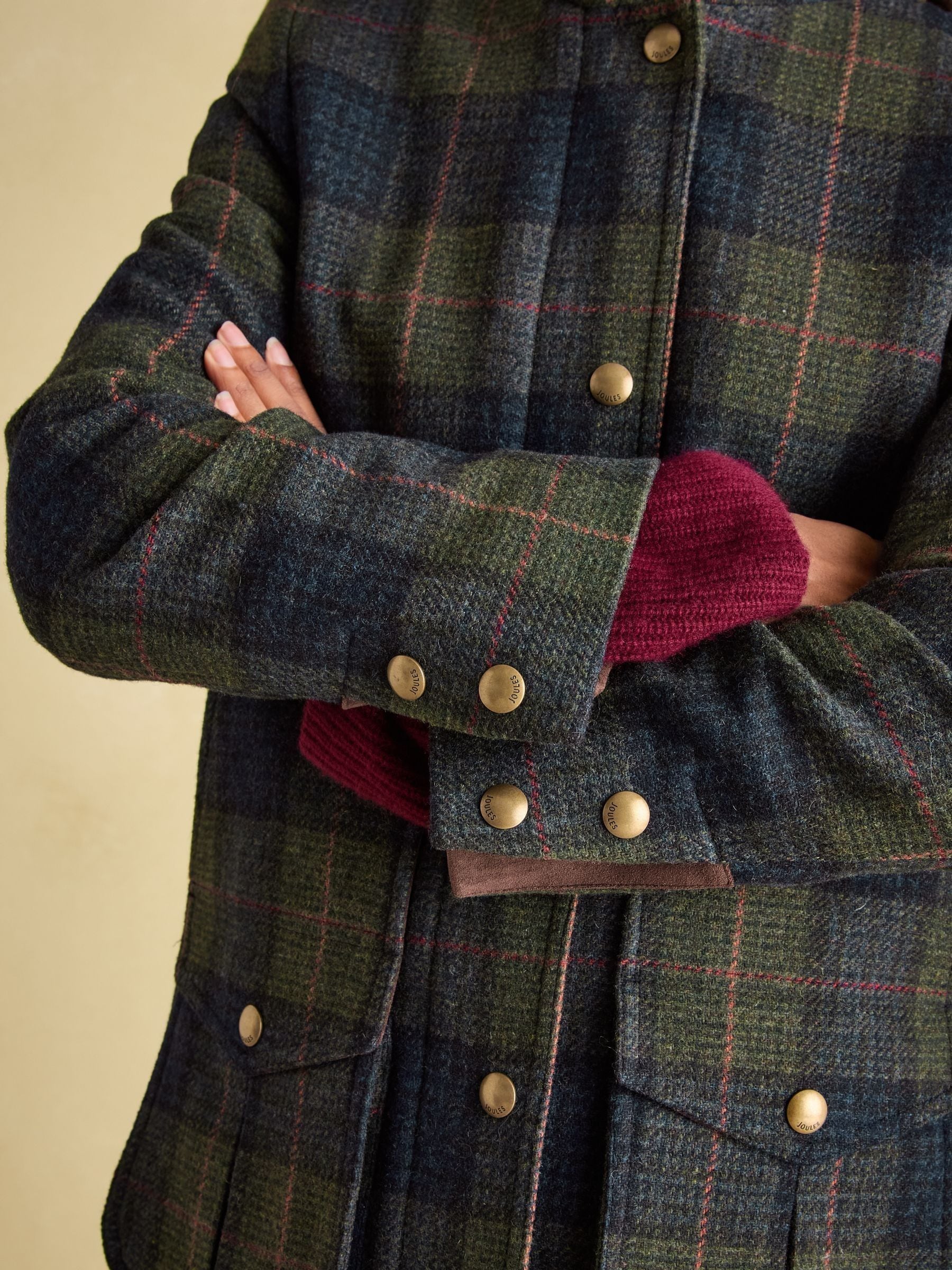 Joules Fieldcoat Navy Khaki Tweed Jacket