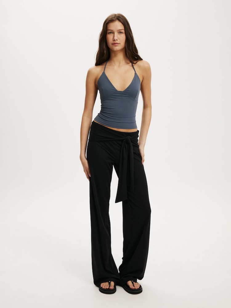 Cotton On Black Honey Tie Pant - Image 1 of 5 Cotton On Black Honey Tie Pant - Image 1 of 5