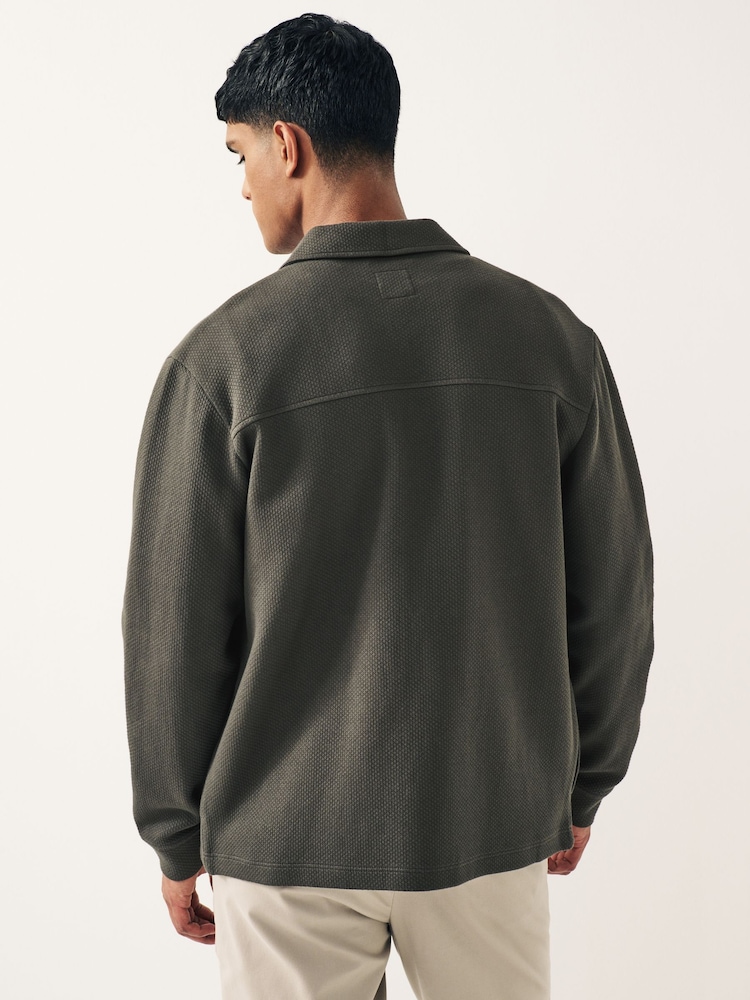 Slate Grey Zip-Up Shacket - Image 2 of 8