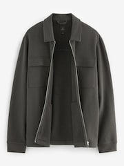 Slate Grey Zip-Up Shacket - Image 6 of 8