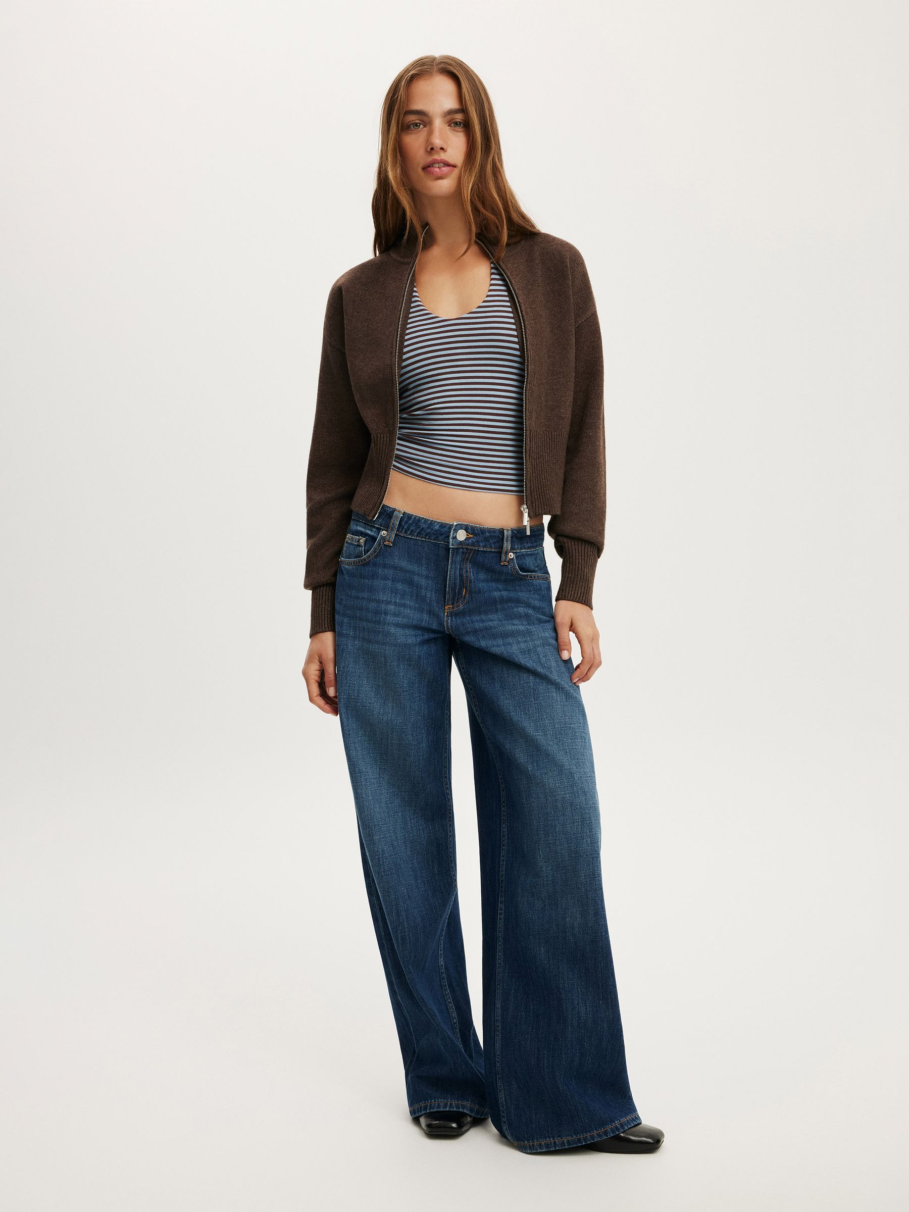 Buy Cotton On Brown Lotus Cinched Zip Knit Cardigans from Next USA