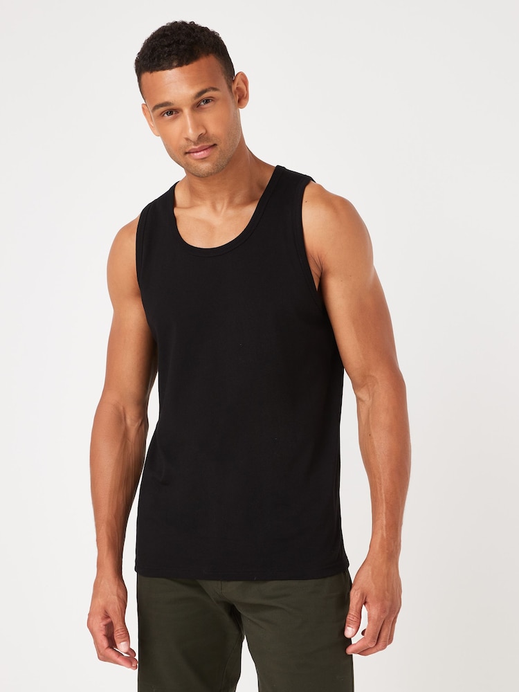 Black Regular Fit Vest - Image 1 of 5