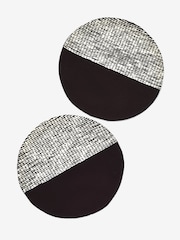 Set of 2 Black Bronx Fabric Placemats - Image 3 of 4