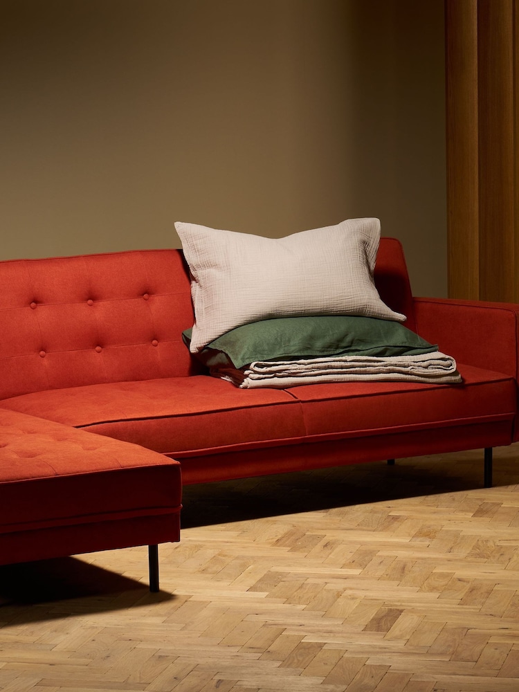 MADE.COM Orange Rosslyn Left Hand Facing Sofa Bed - Image 2 of 5 MADE.COM Orange Rosslyn Left Hand Facing Sofa Bed - Image 2 of 5