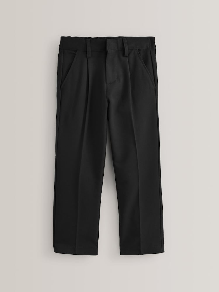 Black Slim Waist School Pleat Front Trousers (3-17yrs) - Image 1 of 7