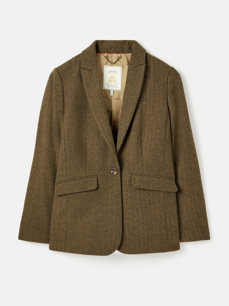 Joules Bramble Brown Tweed Blazer - Image 8 of 8