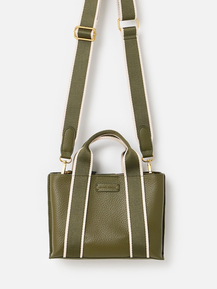 Oliver Bonas Green Emma Mini Tote Cross-Body Bag - Image 2 of 7 Oliver Bonas Green Emma Mini Tote Cross-Body Bag - Image 2 of 7