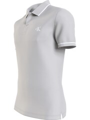 Calvin Klein Grey Slim Logo Tipping Polo Shirt - Image 3 of 3