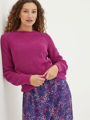 FatFace Pink Lila Cotton Jumper - Image 1 of 1