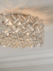 Chrome Wentworth 3 Light Flush Fitting Ceiling Light - Image 3 of 5