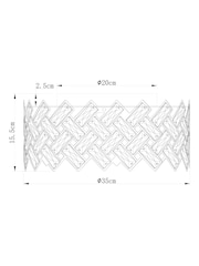 Chrome Wentworth 3 Light Flush Fitting Ceiling Light - Image 5 of 5