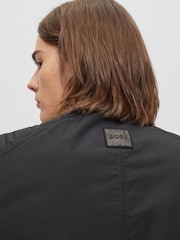 BOSS Black Slim Fit Canvas Biker Jacket - Image 4 of 6