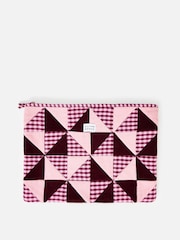 Oliver Bonas & Burgundijas Emīlijas Patchwork Corduroy klēpjdatora soma - Attēls 1 no 5