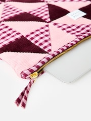 Oliver Bonas & Burgundijas Emīlijas Patchwork Corduroy klēpjdatora soma - Attēls 5 no 5