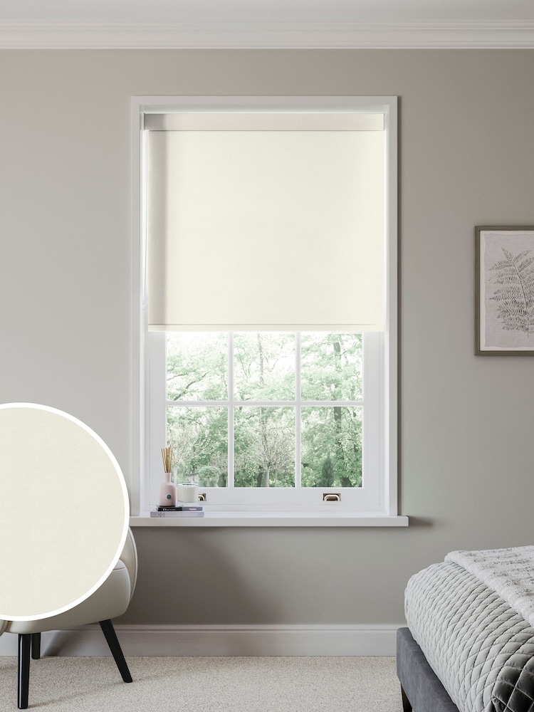 Cream Albans Made to Measure Roller Blind - Image 1 of 6