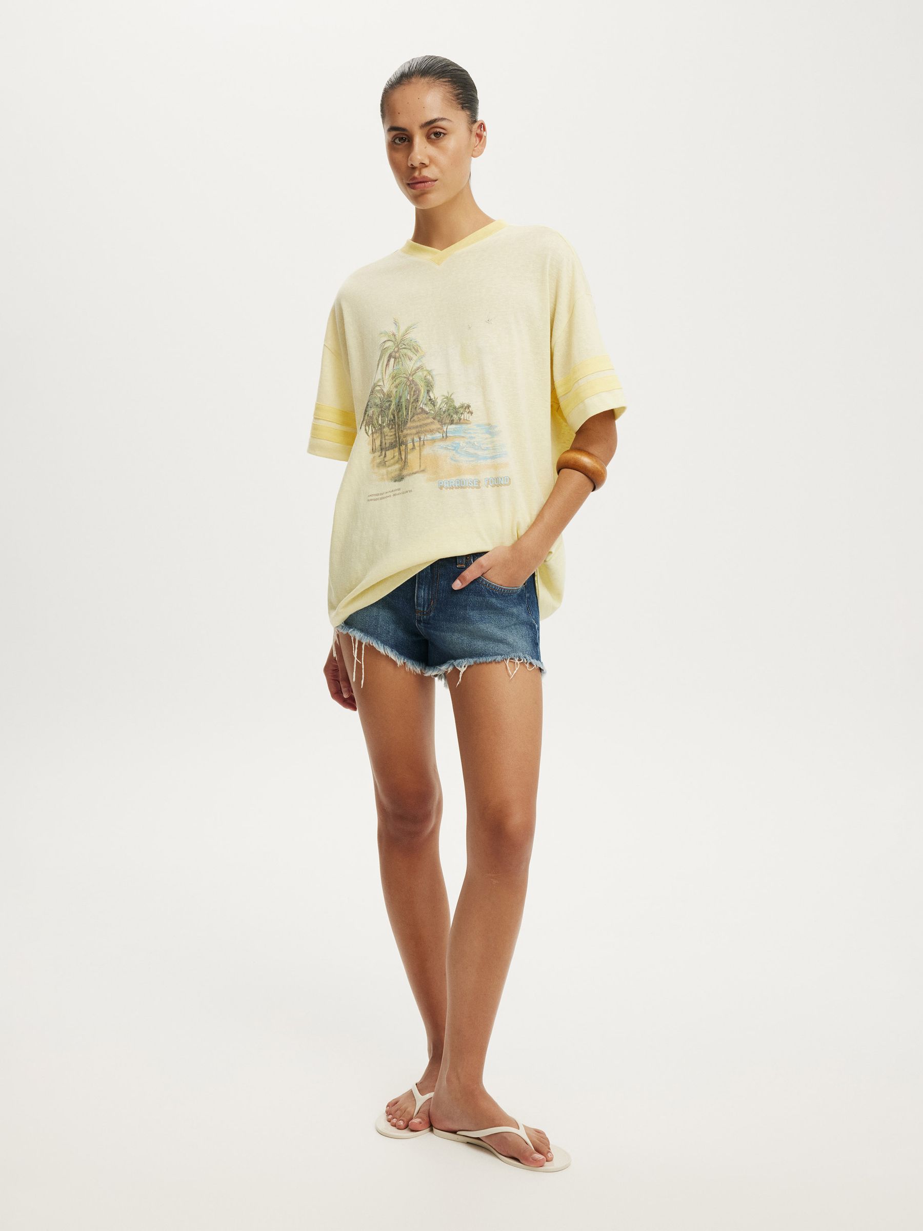 トップス 6 COTTON JACQUARD V NECK 5SLEEVE SHIRT Buy Cotton On Yellow V-Neck Vacay Graphic T-Shirt from Next USA