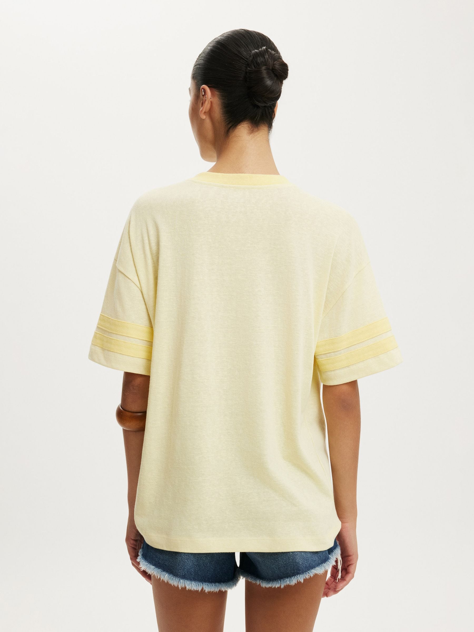 Buy Cotton On Yellow V-Neck Vacay Graphic T-Shirt from Next USA