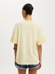 Cotton On Yellow V-Neck Vacay Graphic T-Shirt - Image 3 of 4