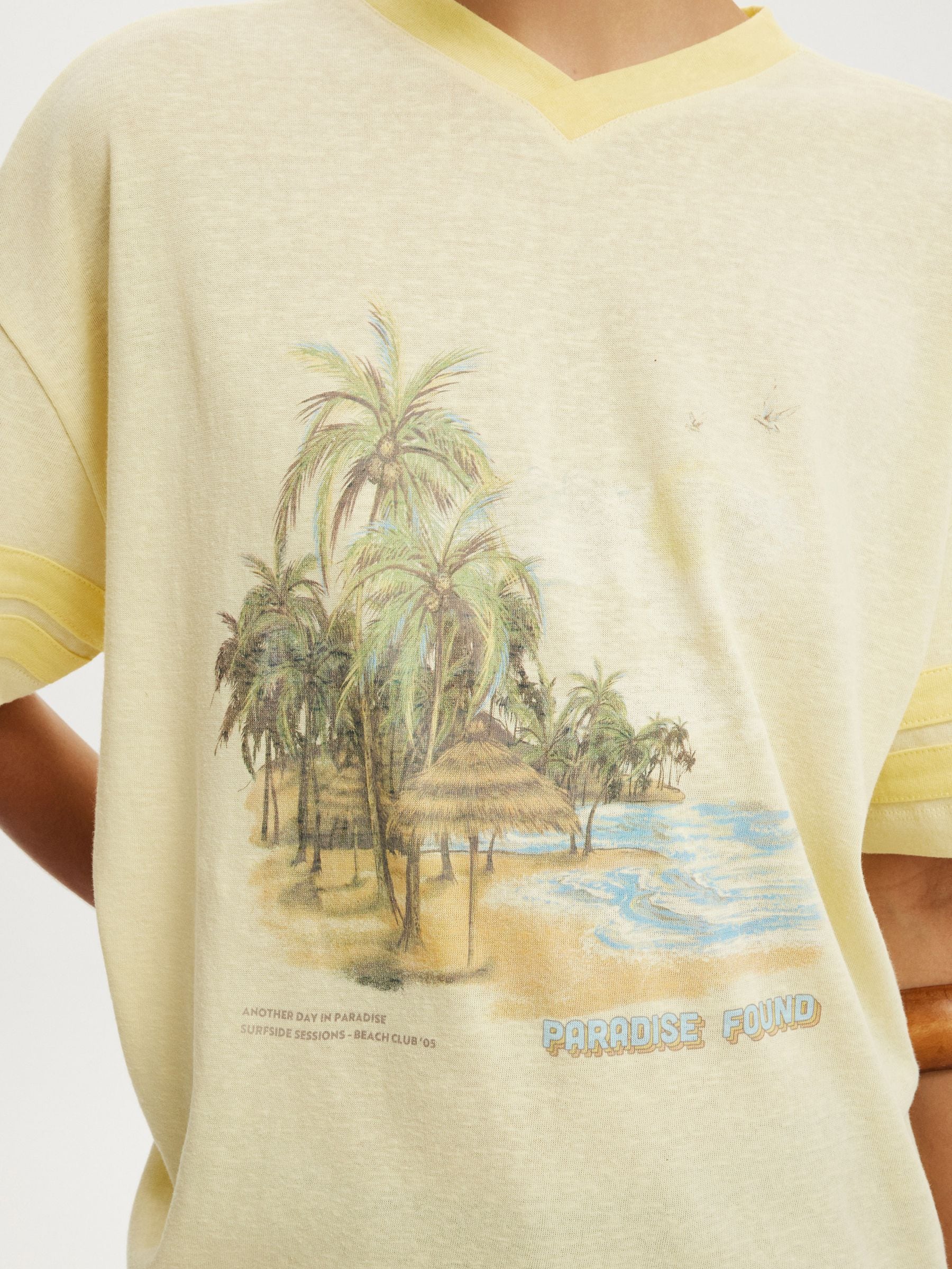 トップス 6 COTTON JACQUARD V NECK 5SLEEVE SHIRT Buy Cotton On Yellow V-Neck Vacay Graphic T-Shirt from Next USA