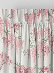 Laura Ashley Coral Pink Wisteria Made to Measure 100% Cotton Curtains - Image 5 of 9
