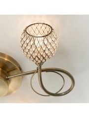 Gallery Home Antique Brass 3 Light Flush Edmonton Flush Ceiling Light - Image 3 of 8
