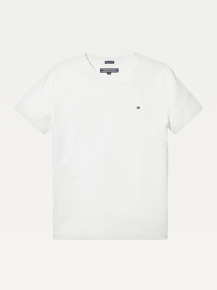 Jednoduché chlapecké tričko Tommy Hilfiger s výstřihem do V - Image 4 of 6