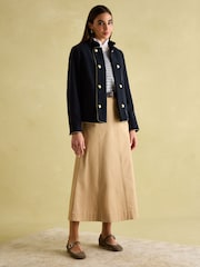 Joules Hazelmere Navy Wool Blend Band Jacket - Image 3 of 7